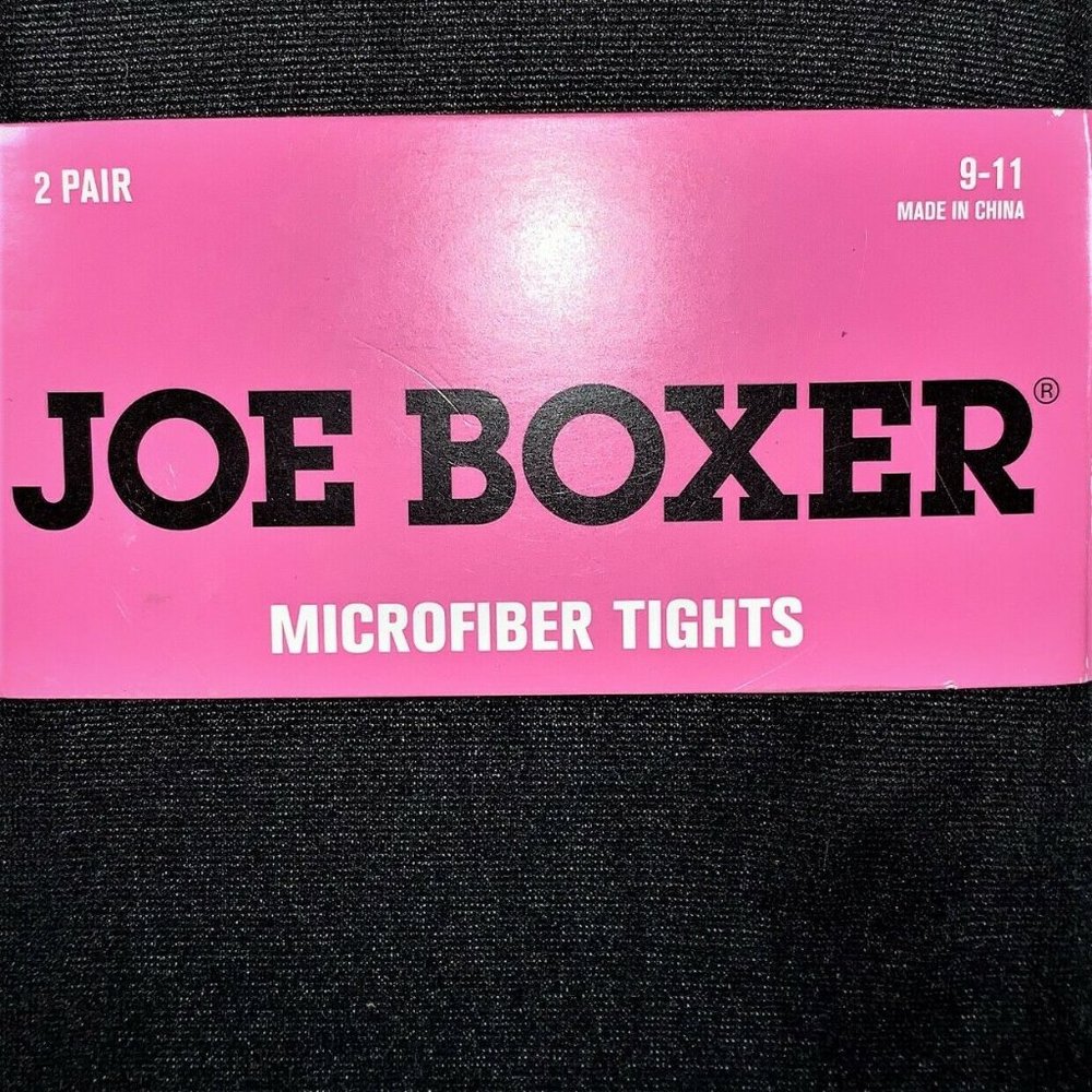New 2 Pair Microfiber Tights | Joe Boxer | Size 9-11 | 95% Nylon & 5% Spandex